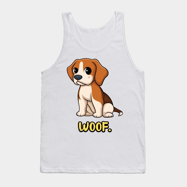 Chibi Kawaii Beagle Dog Tank Top by FoxyReign